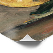 セザンヌ-ボトル、ガラス、レモンを使った静物詩 ポスター (コーナー)