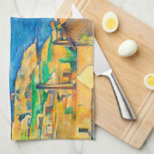 セザンヌ：マルセイユ湾、レスタケから見る キッチンタオル (四つ折り)