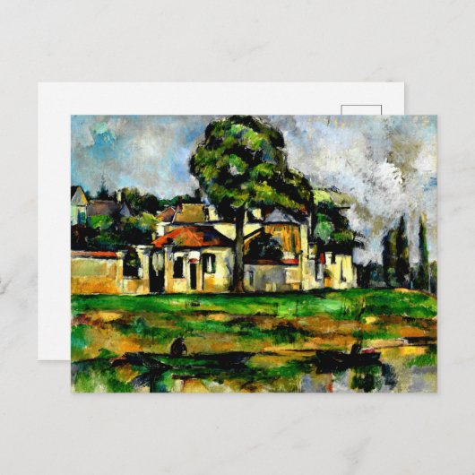 セザンヌ – マルヌの銀行 ポストカード (正面/裏面)