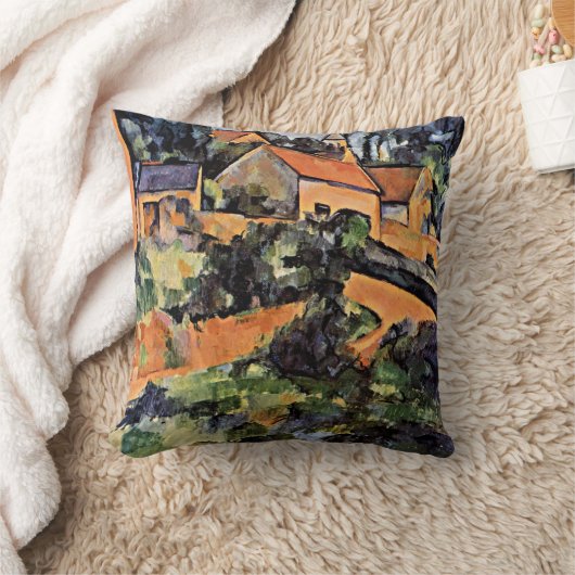 セザンヌ – モンジェロートのターニングロード クッション (ブランケット)