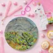 セザンヌ – モントサントビクトワール近郊の道路 ペーパープレート (パーティー)