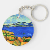 セザンヌ – レスタケから見られるマルセイユ湾 キーホルダー (裏面)