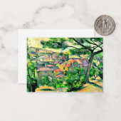 セザンヌ – レスタケのモーニングビュー ノートカード (正面/裏面インサイチュ)