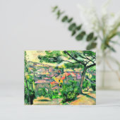 セザンヌ – レスタケのモーニングビュー ポストカード (スタンド正面)