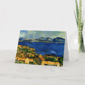 セザンヌ – レスタークから見られるマルセイユ湾 カード (正面)