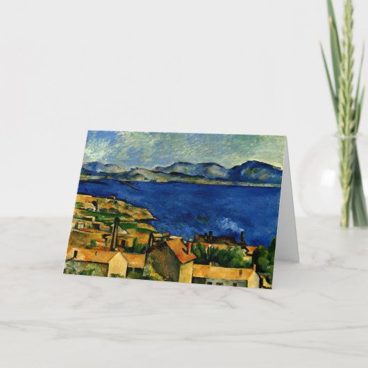 セザンヌ – レスタークから見られるマルセイユ湾 カード (正面)