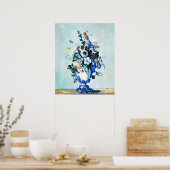 セザンヌ ロココ花瓶の花 ヴィンテージアートプリント ポスター (キッチン)