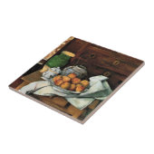 セザンヌ – 容器、果実、布 タイル (側面)