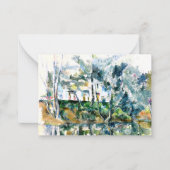 セザンヌ – 木々と家バイザイレ ノートカード (正面)