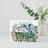 セザンヌ – 木々と家バイザイレ ポストカード (スタンド正面)