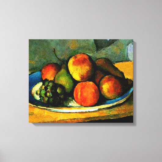 セザンヌ – 桃、梨、ぶどう キャンバスプリント (正面)