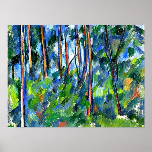 セザンヌ – 森の中で有名絵画な ポスター (正面)