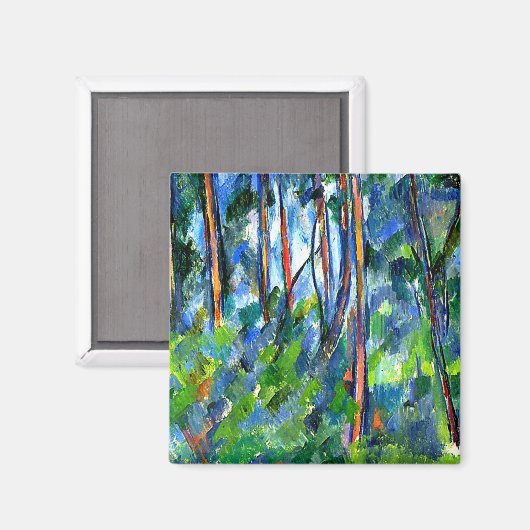 セザンヌ – 森の中で有名絵画な マグネット (正面/裏面)