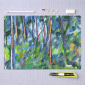セザンヌ – 森の中で有名絵画な 薄葉紙 (クラフト)