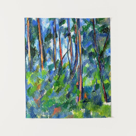 セザンヌ - 森の中で 有名な絵画 タペストリー (正面)