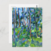 セザンヌ – 森の中 ポストカード (正面/裏面)