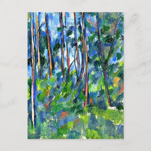 セザンヌ – 森の中 ポストカード (正面)