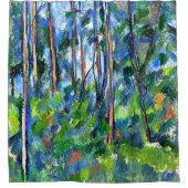 セザンヌ – 森の素晴らし中絵を描で シャワーカーテン (正面)