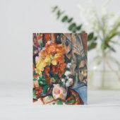 セザンヌ – 花が咲く花瓶 ポストカード (スタンド正面)