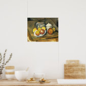 セザンヌ – 花瓶、砂糖入れ、リンゴ ポスター (キッチン)