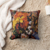 セザンヌ:菊の静物生活装飾用クッション クッション (ブランケット)