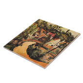 セザンヌ – 道の曲がり角 タイル (側面)