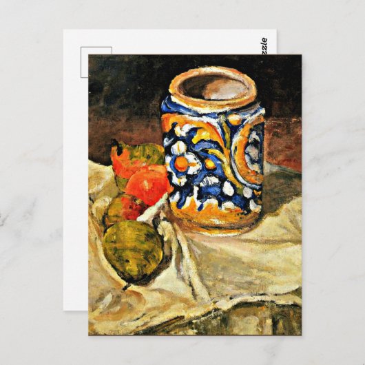セザンヌ – 陶器を使ったイタリアン静物 ポストカード (正面/裏面)