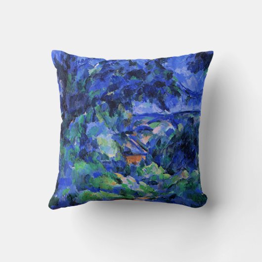 セザンヌ – 青（横） クッション (裏面)