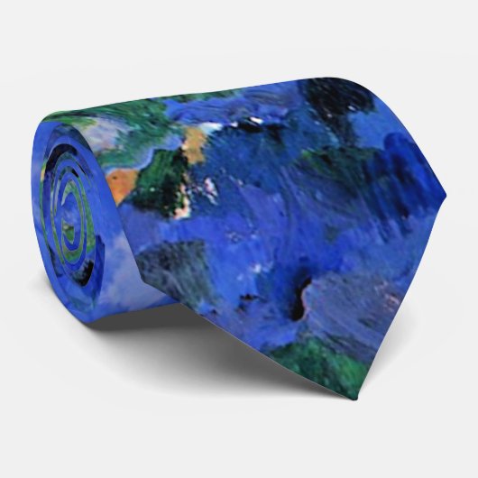 セザンヌ – 青(横) ネクタイ (ロール)