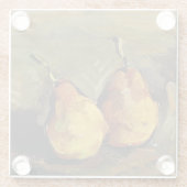 セザンヌ- 2梨 ガラスコースター (裏面)