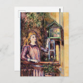 セザンヌ- Birdcageの女の子 ポストカード (正面/裏面)