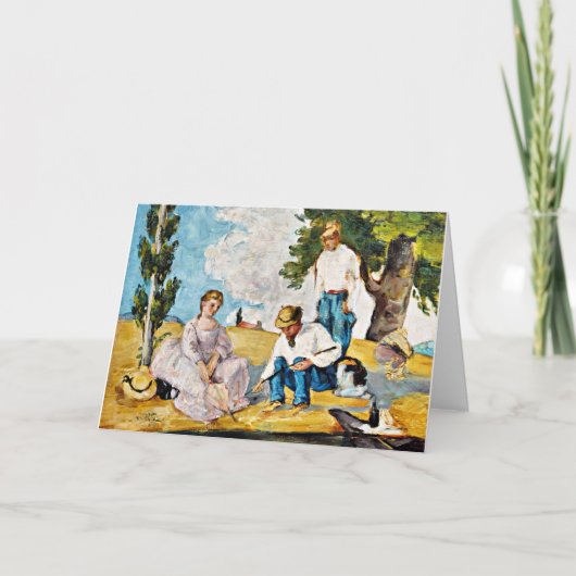 セザンヌ- Picnic on a Riverbank カード (正面)
