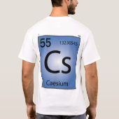 セシウムの (Cs)要素のTシャツ Tシャツ (裏面)