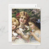 セシリアヴィンテージ春イースターシャツ シーズンポストカード (正面/裏面)