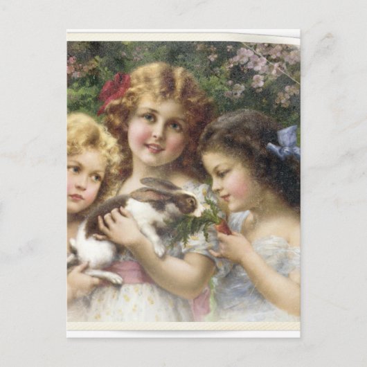 セシリアヴィンテージ春イースターシャツ シーズンポストカード (正面)