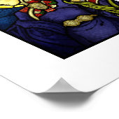 セシリア語（ステンドグラス） ポスター (角)