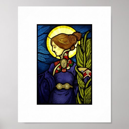 セシリア語（ステンドグラス） ポスター (正面)