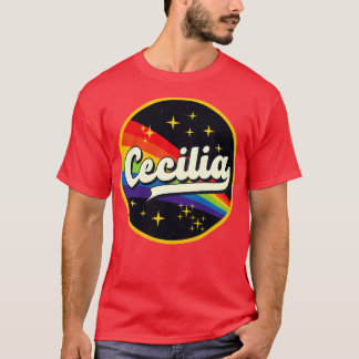 セシリア・レインボーインスペースヴィンテージスタイル Tシャツ