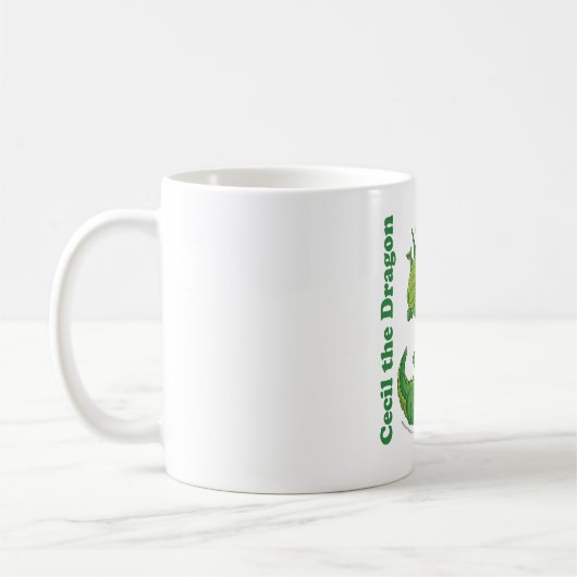 セシルドラゴンの陶磁器のマグ コーヒーマグカップ (左)