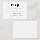 セシンプルリフ結婚のRSVP エンクロージャーカード (正面/裏面)