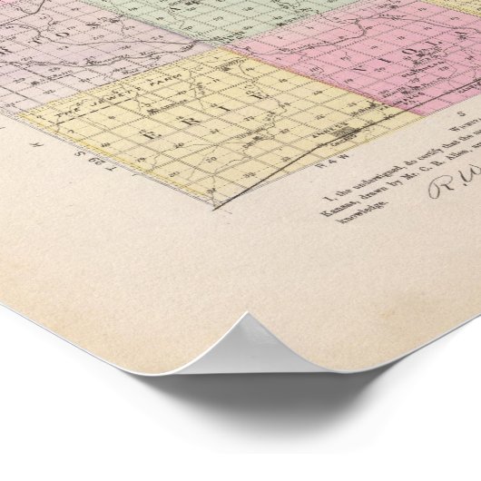 セジウィック郡、山・ホープ、カンザス州ダービー ポスター (角)