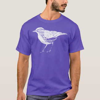 セジロアメリカムシクイ ホワイト デザイン Tシャツ