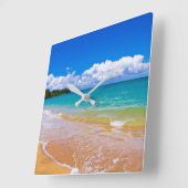 セスケープアロンハナレーベイ スクエア壁時計 (傾斜)