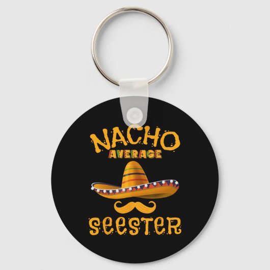 セスターおもしろいメキシカン姉妹のジョークのユーモアCinco De M キーホルダー (正面)