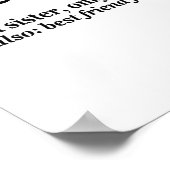 セスター名詞定最高の義姉妹ギフおもしろいト ポスター (角)