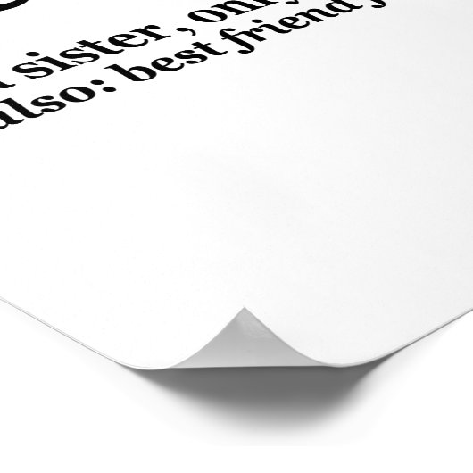 セスター名詞定最高の義姉妹ギフおもしろいト ポスター (角)