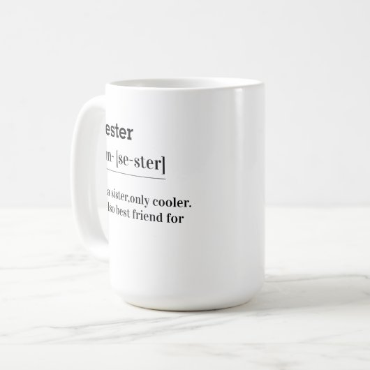 セスター名詞：姉妹だがクール- コーヒーマグカップ (正面左)