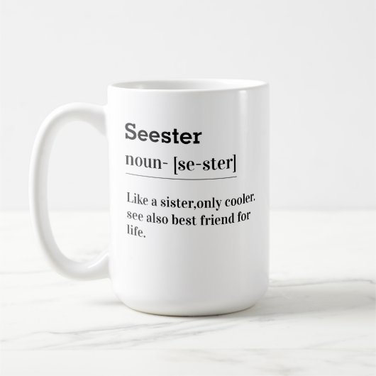 セスター名詞:姉妹だがクール- コーヒーマグカップ (左)