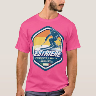 セストリエールイタリアイタリアンスキーアルプス02アクティブ Tシャツ