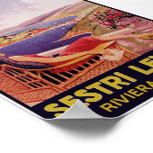 セストリレヴァンテイタリアヴィンテージ旅行ポスター ポスター (角)